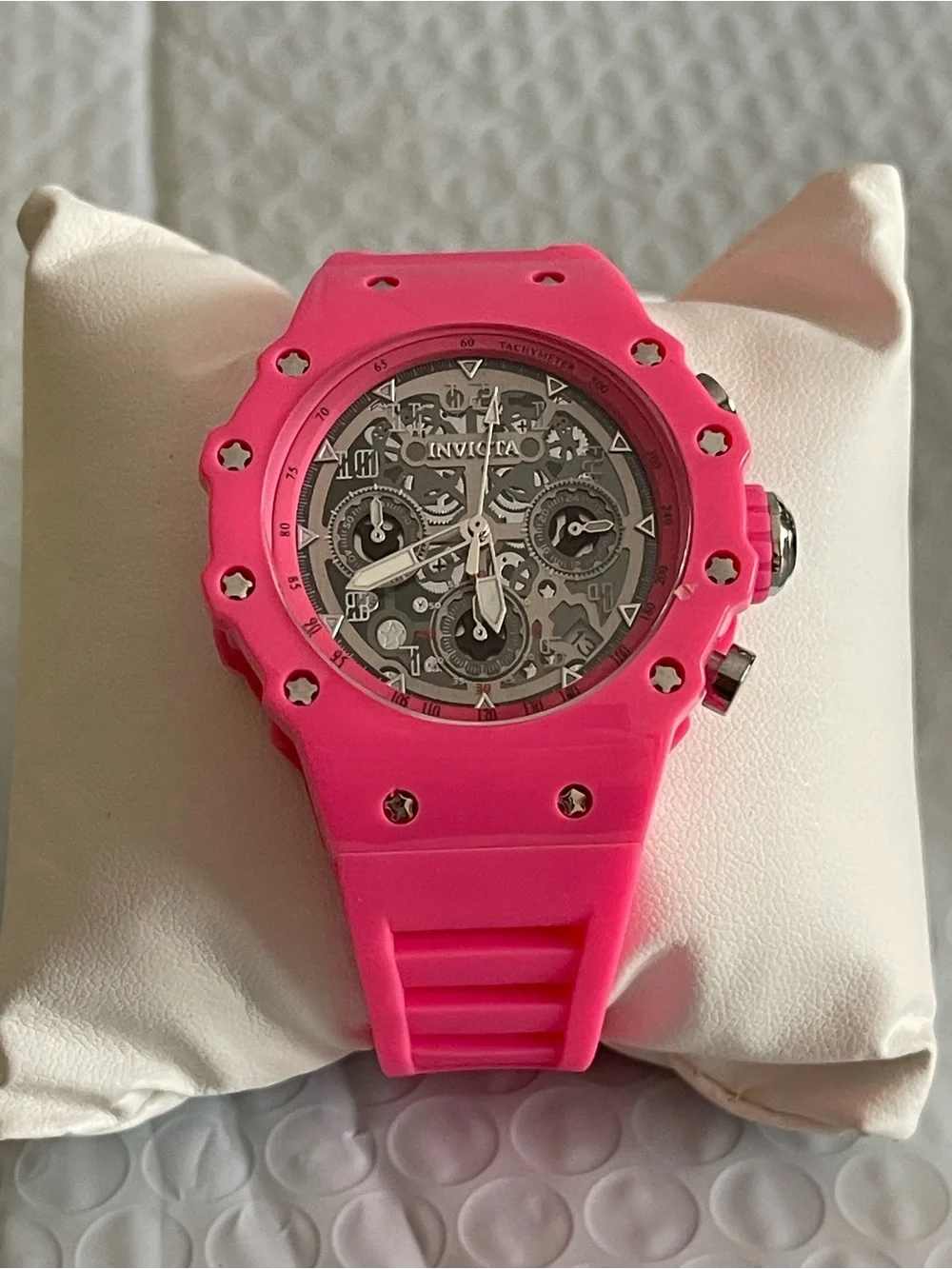 Invicta Racing Valyron Unisex Watch - 41mm, Pink (69623) new